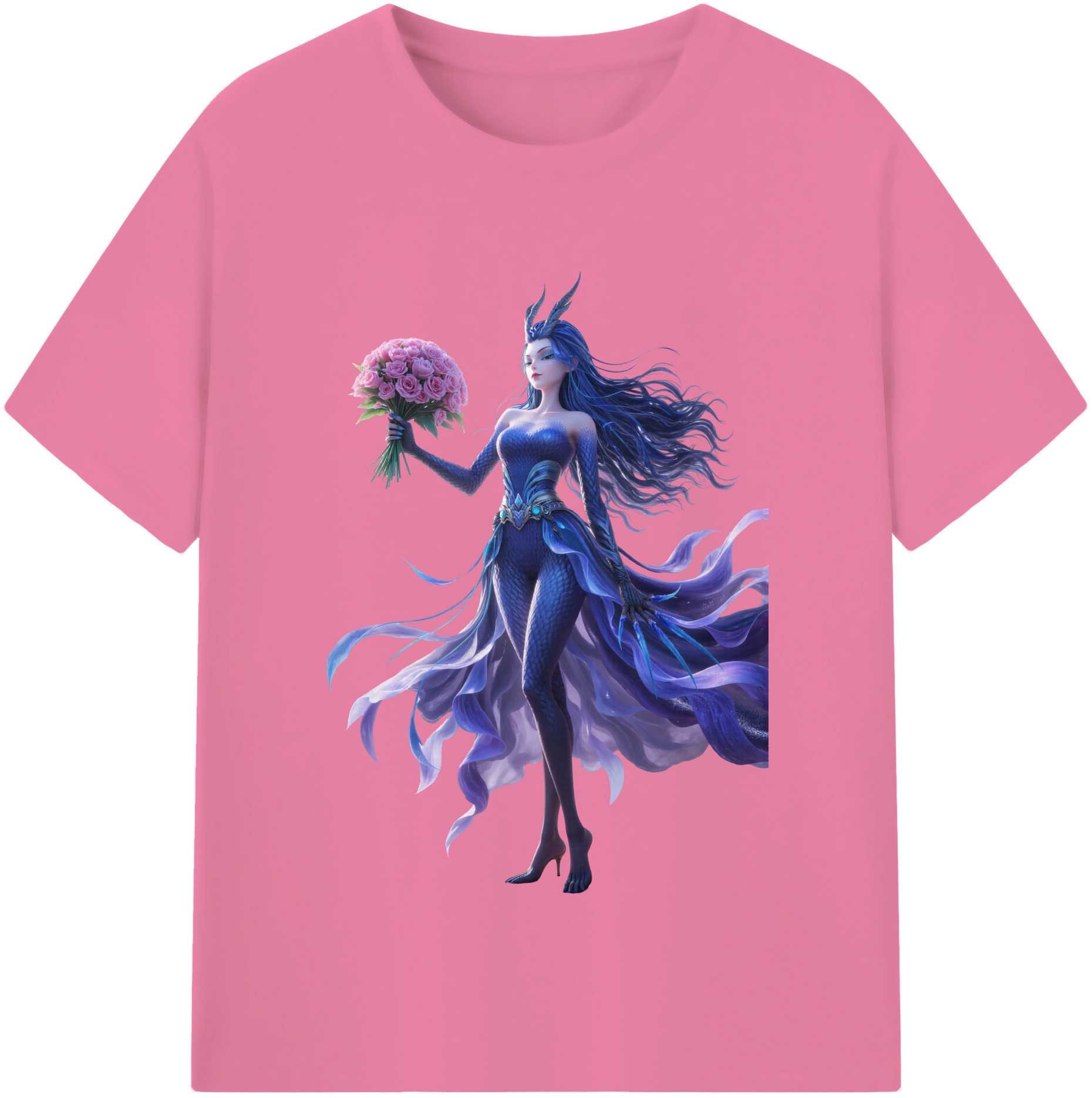 （画像用） Ne Zha 2 ナタ 魔童の大暴れ 綿100％半袖Tシャツ（フロントプリント）
